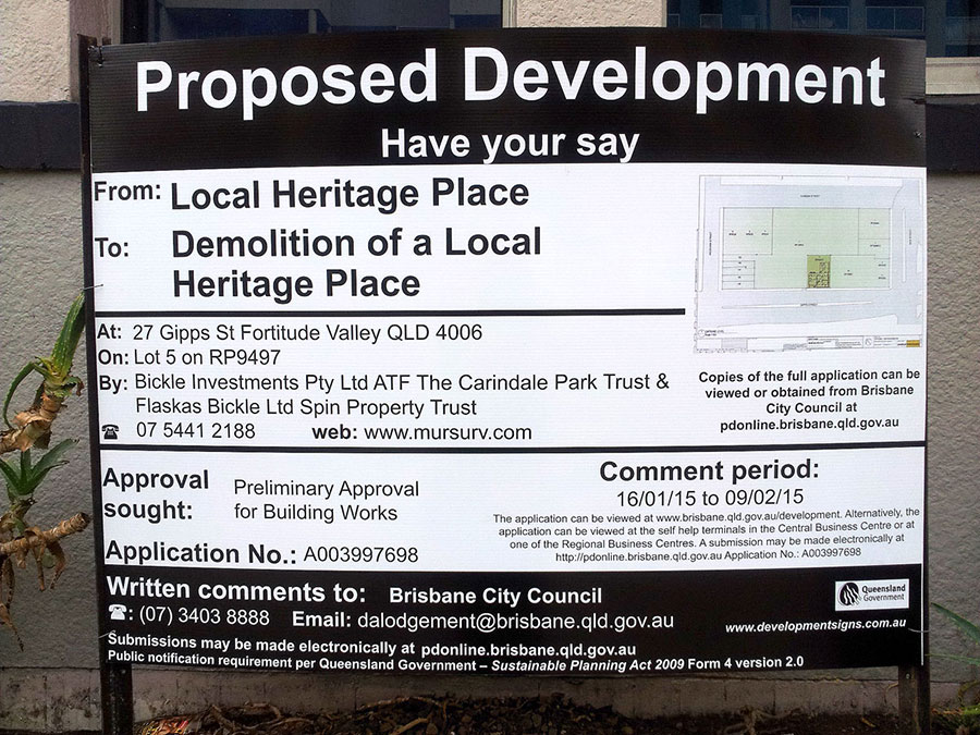 I am unsure how a development from a heritage place to a demolition of a heritage place is still a development?