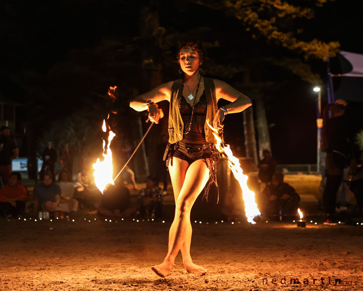 Burleigh Bongos and Fire-twirling