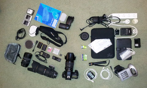 This is pretty much everything that I will be carrying