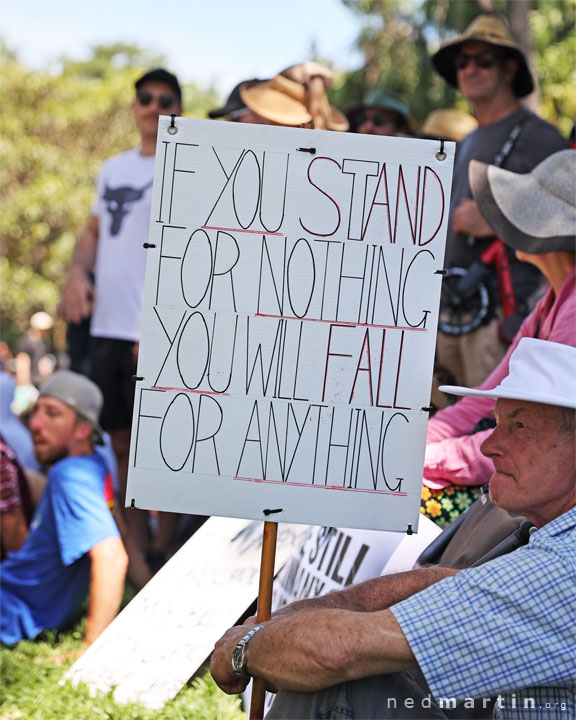 Freedom Rally, Brisbane Botanic Gardens