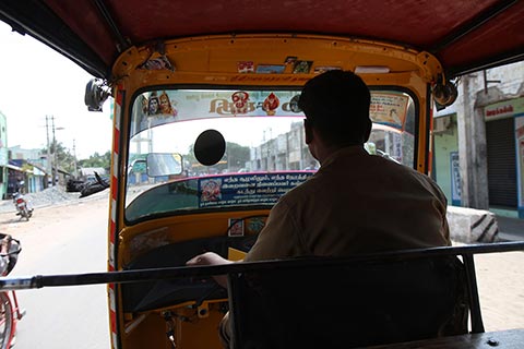 Our rickshaw from the bus station to the train station