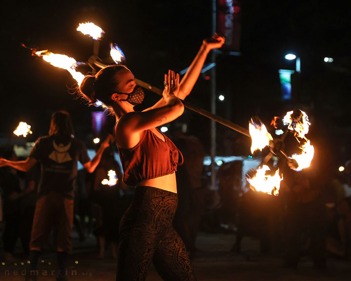 Fire Twirling at Burleigh Bongos