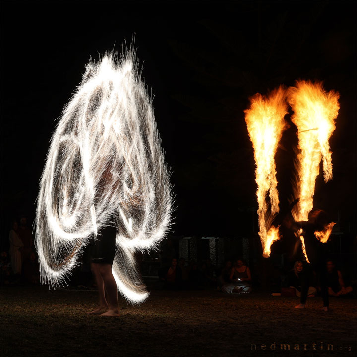 Burleigh Bongos and Fire-twirling