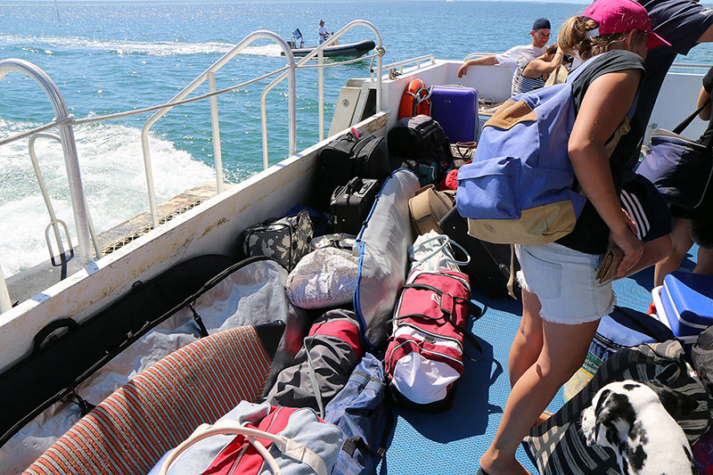 Busy on the ferry to Stradbroke Island