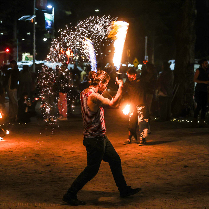 Fire Twirling at Burleigh Bongos