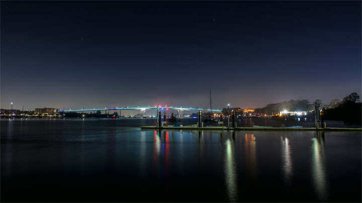 Sir Leo Hielscher Bridges (Gateway Bridges) from Colmslie Recreation Reserve