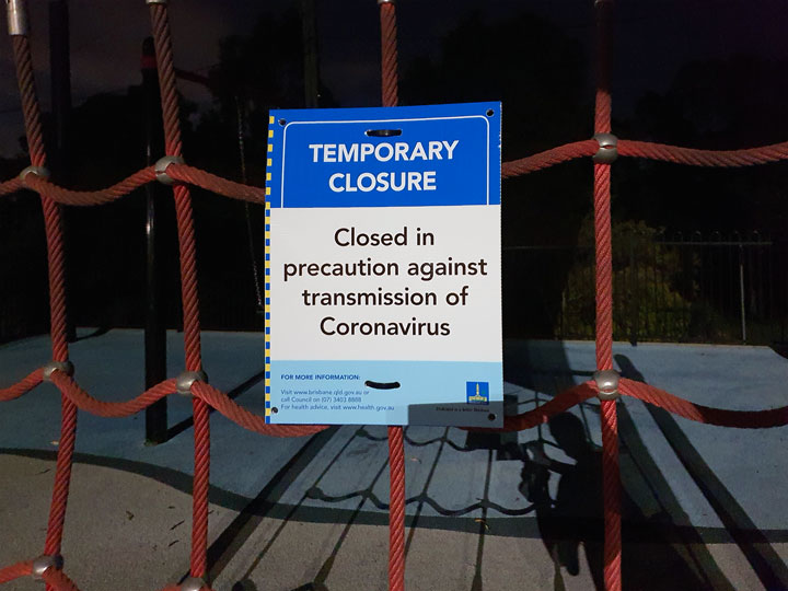 Park equipment is closed on Mt Gravatt