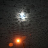 The moon over Orleigh Park