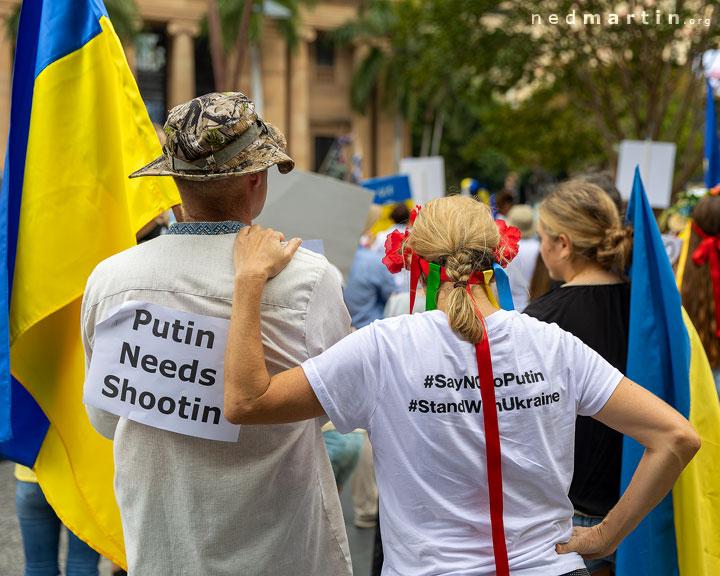 Stand With Ukraine Protest, King George Square, Brisbane