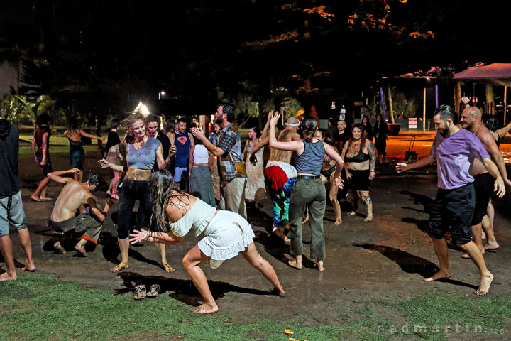 Muddy rain dancing at Burleigh Bongos