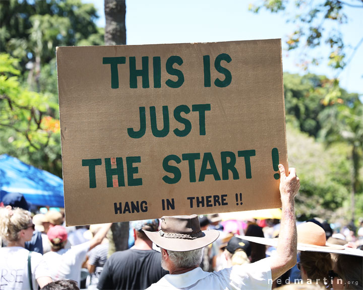 Freedom Rally, Brisbane Botanic Gardens