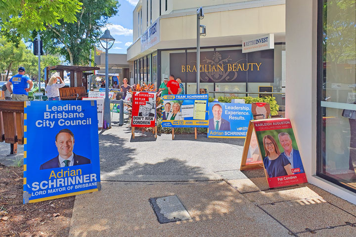 Pre-polling booth at Mt Gravatt