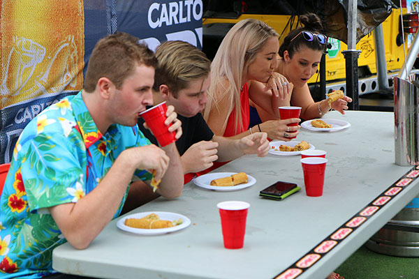 Chiko roll eating competition