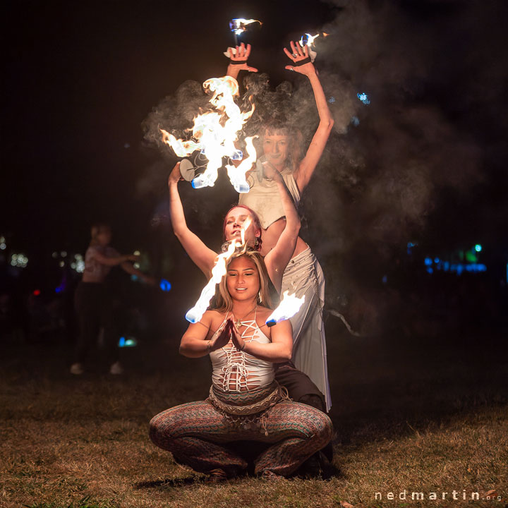 Emmanuellé Gomez, Yaolina Kay, Jaelith Amber Fey, West End Fire Festival, Brisbane