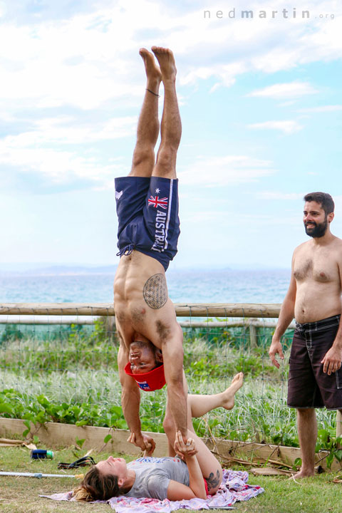 Flex LLalon, Sophia Edwards, Josh BG at Rainbow Bay