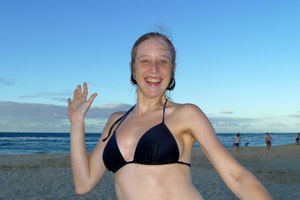 Bronwen on Stradbroke Island