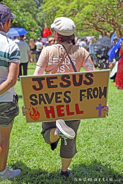 Freedom Rally, Brisbane Botanic Gardens