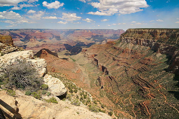 Part of the path Bronwen walked down into the Grand Canyon