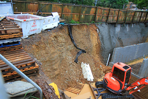 A landslip at Toowong