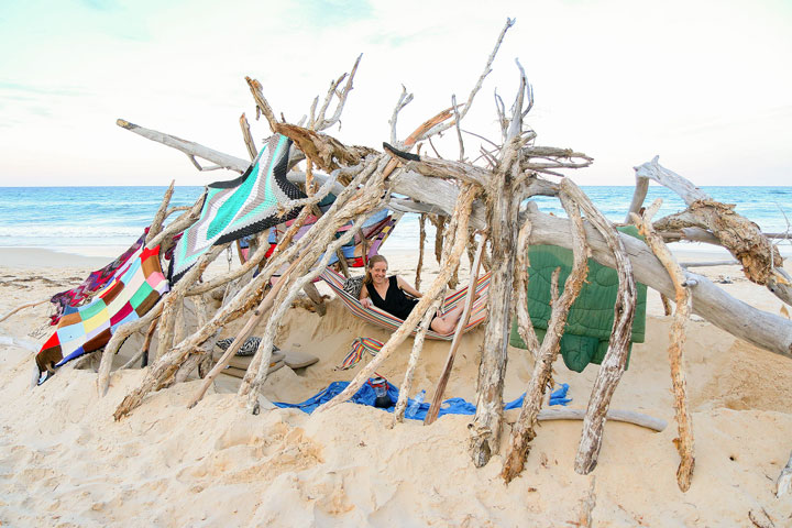 Bronwen relaxing at Island Vibe Festival