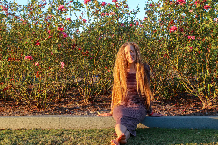 Bronwen & her very frizzy hair at New Farm Park