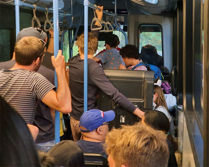 The bus back to the ferry