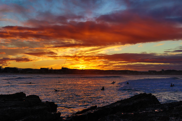 Sunset at Currumbin Alley