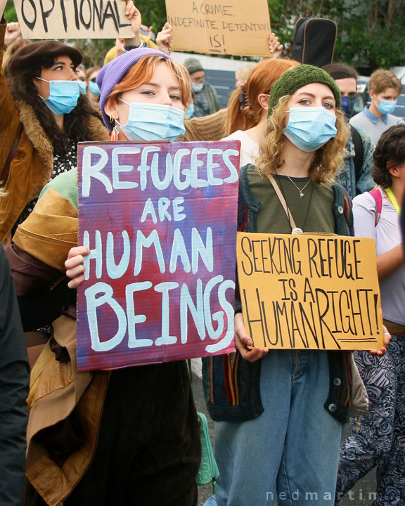 Free the Refugees Rally, Kangaroo Point, Brisbane