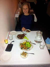 Bronwen at the Green Vegetarian Restaurant
