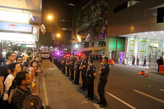 Police guarding Putin’s Hilton