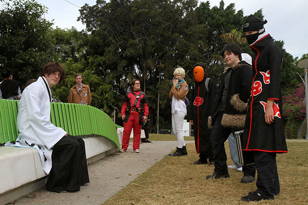 Cosplay characters at South Bank