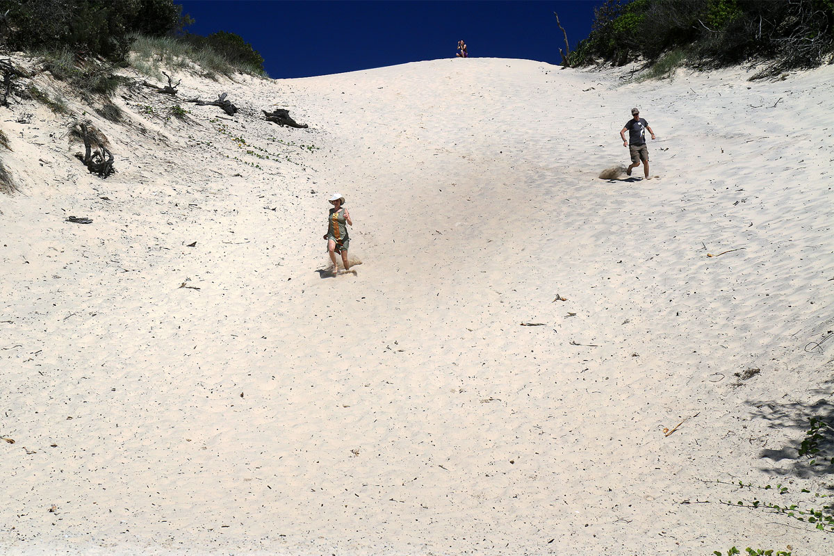 Bronwen & Clint run from sharks while Emmi freezes in panic