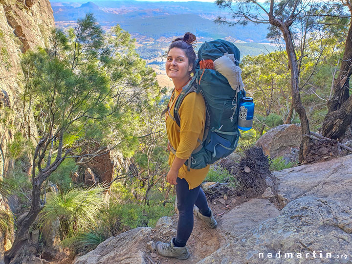 Carissa, Climbing down Mt Maroon