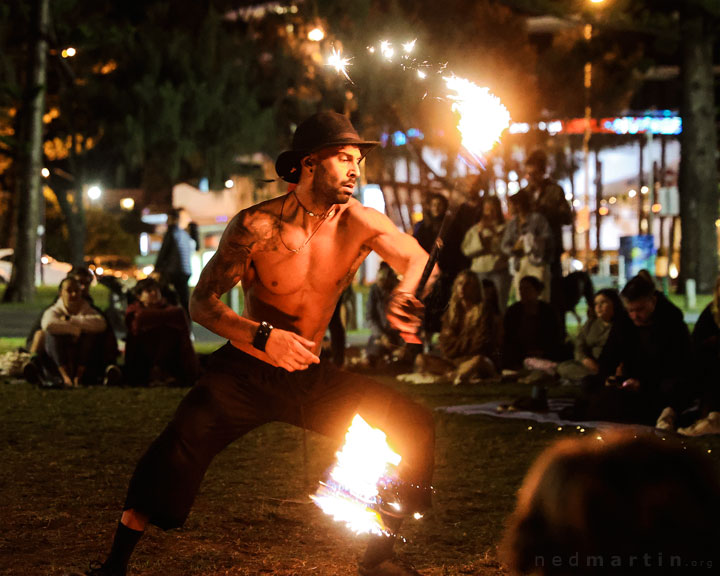 Burleigh Bongos and Fire-twirling