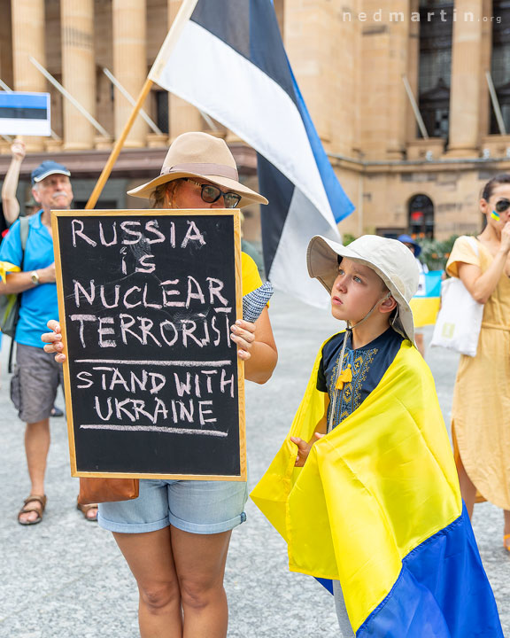 Stand With Ukraine Protest, King George Square, Brisbane