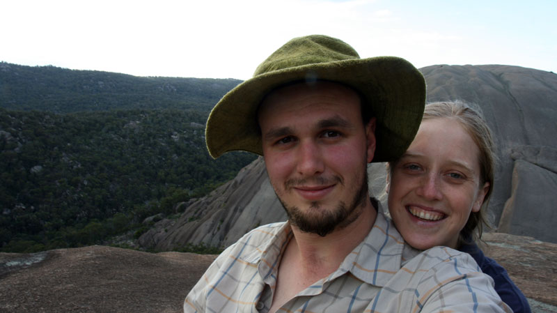 Ned and Bronwen on The Pyramids, Girraween