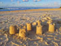 Sandcastles on Stradbroke Island