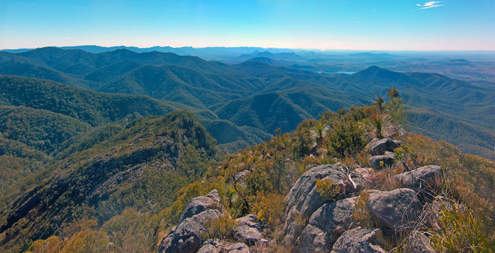 The view from Mt Barney