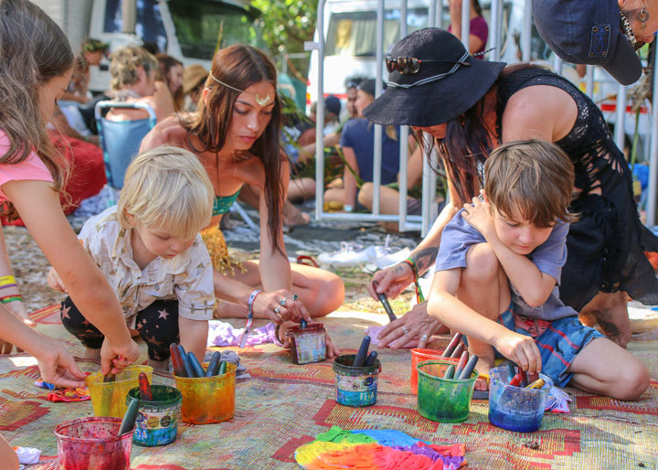Kids Space – Tie Dye Magic, Island Vibe Festival 2018, Stradbroke Island