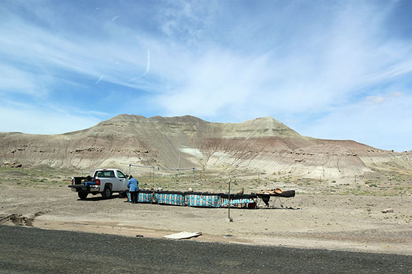 Native American roadside stalls on the way to Grand Canyon National Park