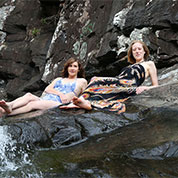 Bronwen & Shandina at Cedar Creek Falls