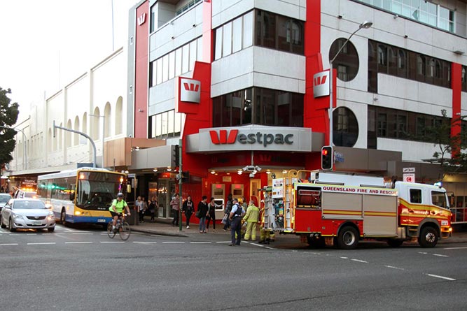 An exploding bus in Fortitude Valley