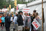 Bronwen & a protesting crowd, protesting whatever