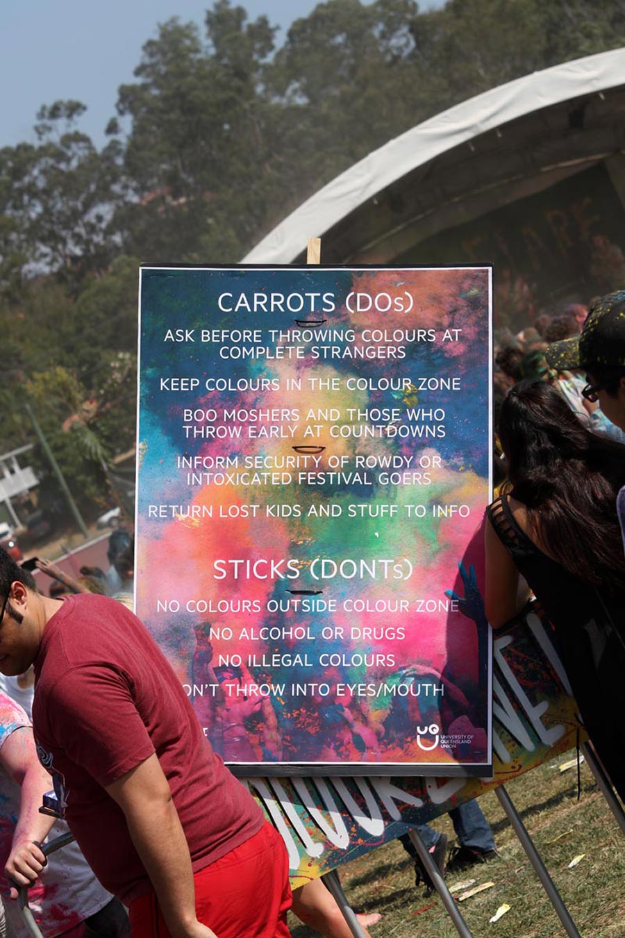 The rules at SpringFlare Festival of Colours