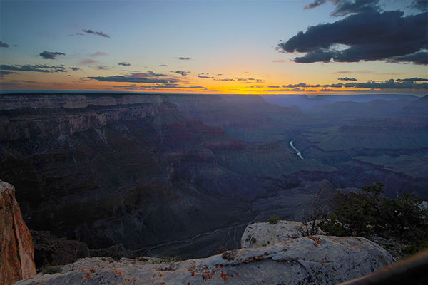 Sunset over the Grand Canyon