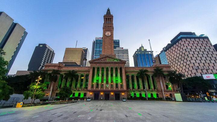 City Hall looks abandoned