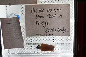 Why was there a doorknob and a chair leg in the fridge?