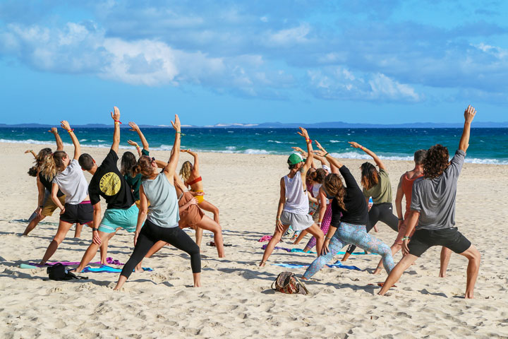 Yoga with Stef, Island Vibe Festival, Stradbroke Island