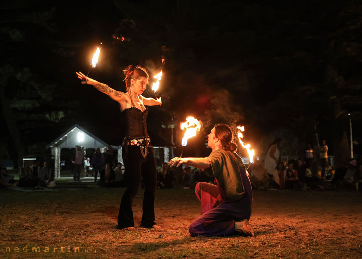 Tay & Liam, Burleigh Bongos and Fire-twirling