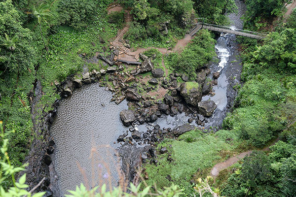 Looking down from Purling Brook Falls